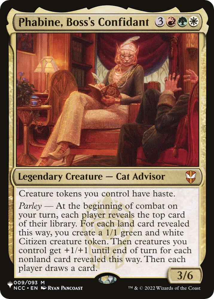 Phabine, Boss's Confidant 009/093 card from The List Reprints