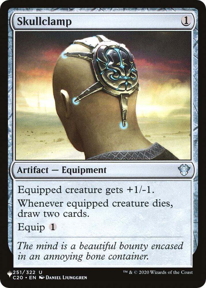 Skullclamp (C20) 251/322 card from The List Reprints