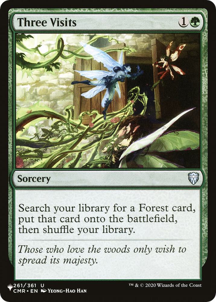 Three Visits 261/361 card from The List Reprints