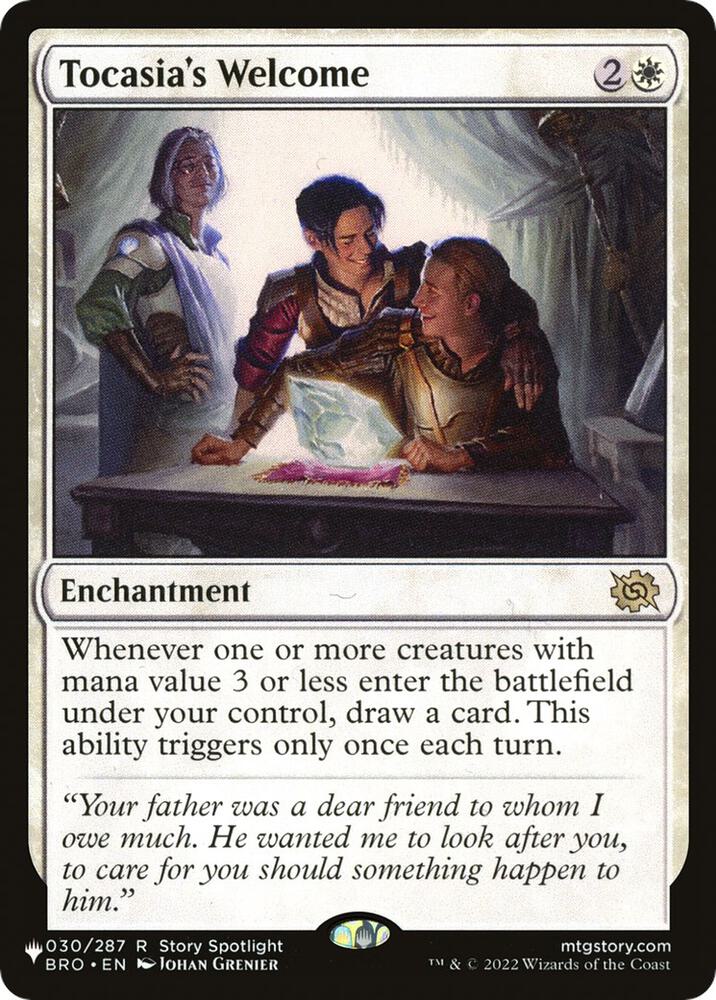 Tocasia's Welcome 030/012 card from The List Reprints