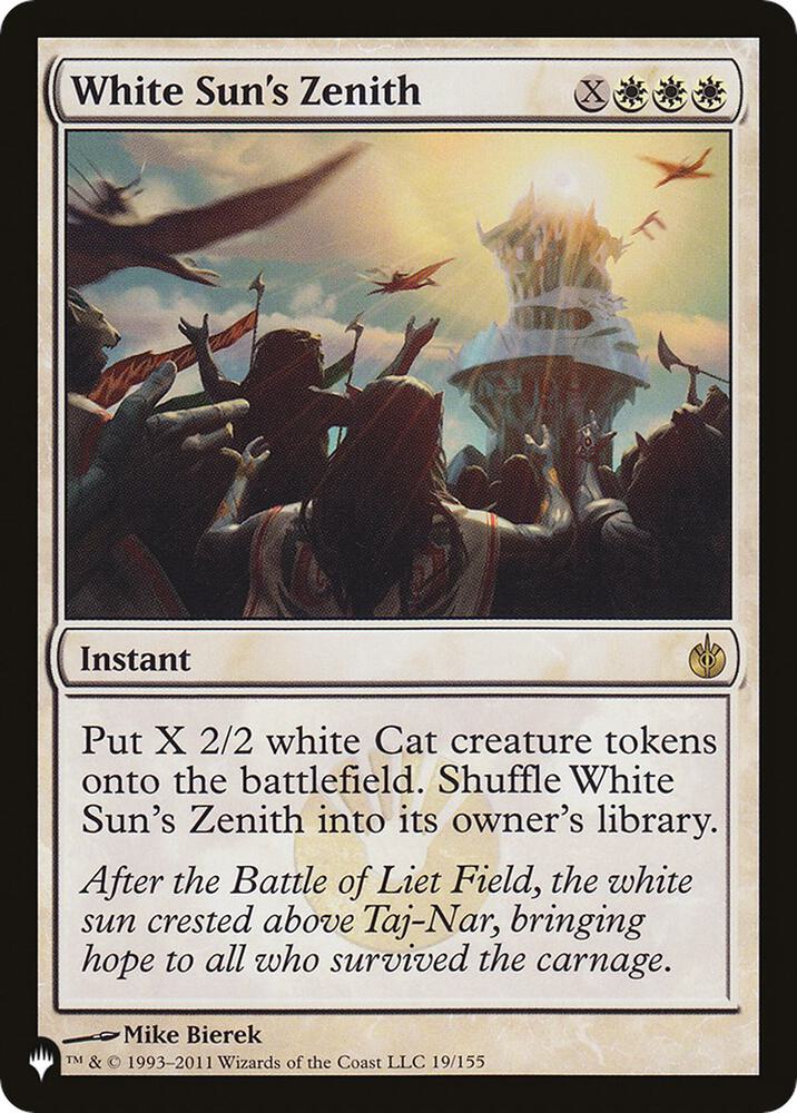 White Sun's Zenith 19/155 card from The List Reprints