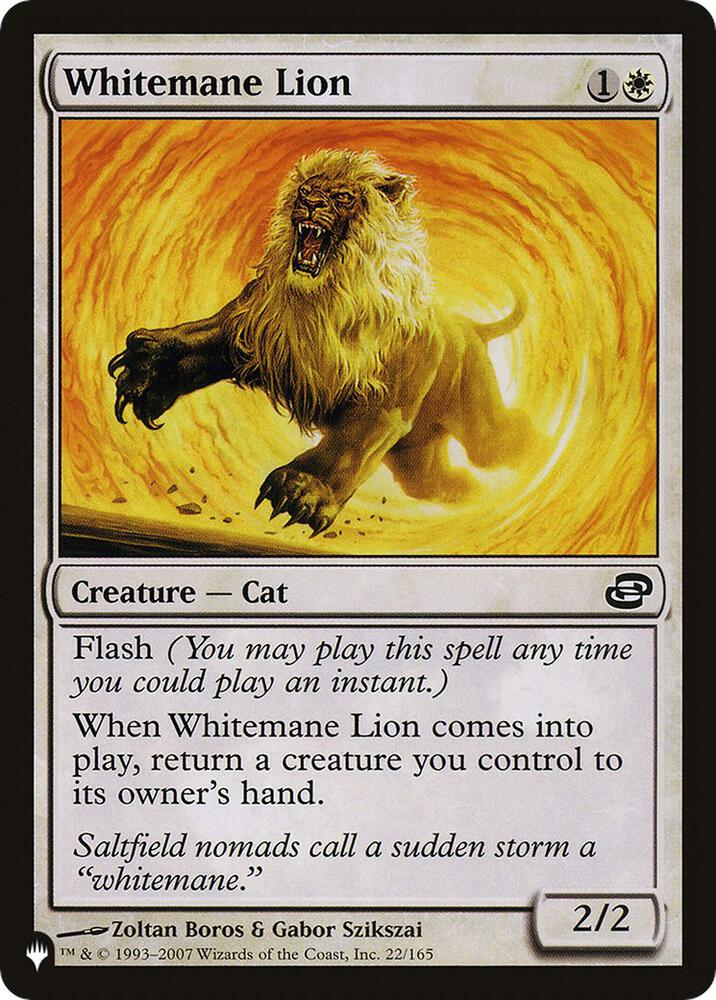 Whitemane Lion (PLC) 22/165 card from The List Reprints