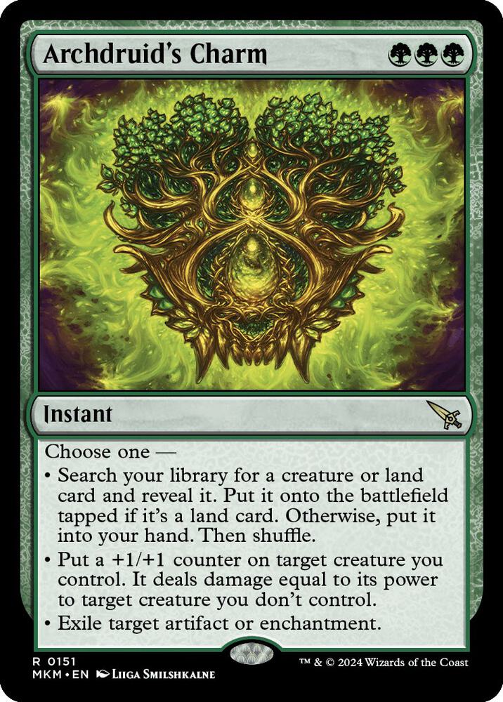 Archdruid's Charm 151 card from Murders at Karlov Manor