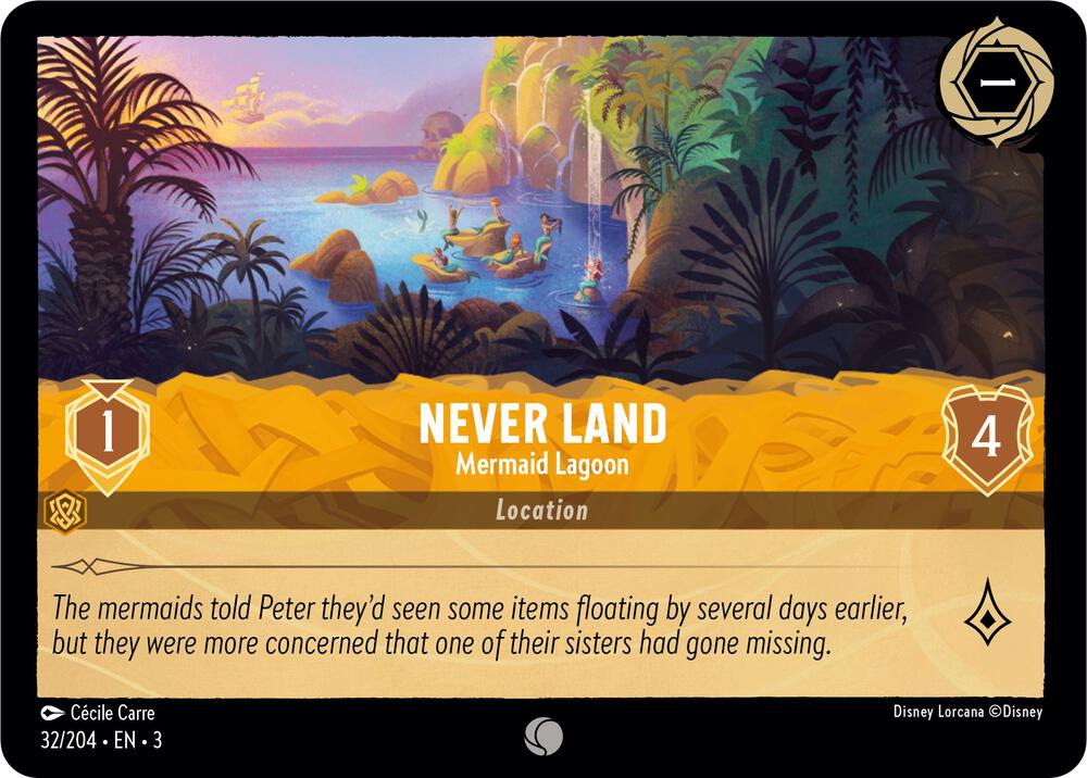 Never Land - Mermaid Lagoon 32/204 card from Into the Inklands