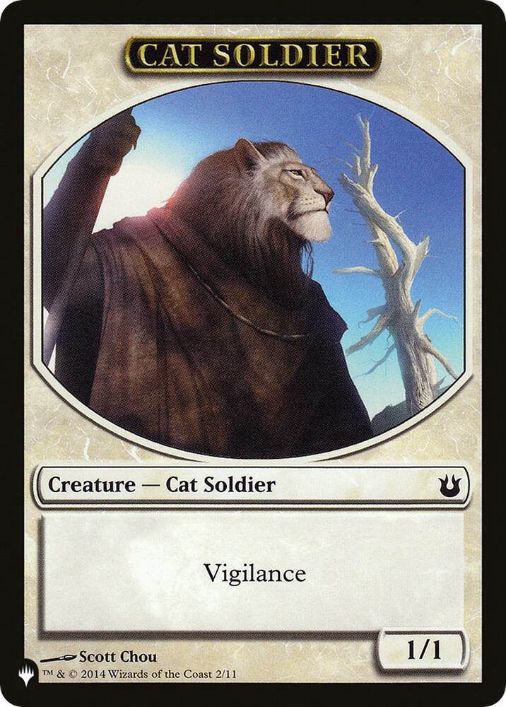 Cat Soldier // Warrior Double-Sided Token 2 // 17 card from The List Reprints