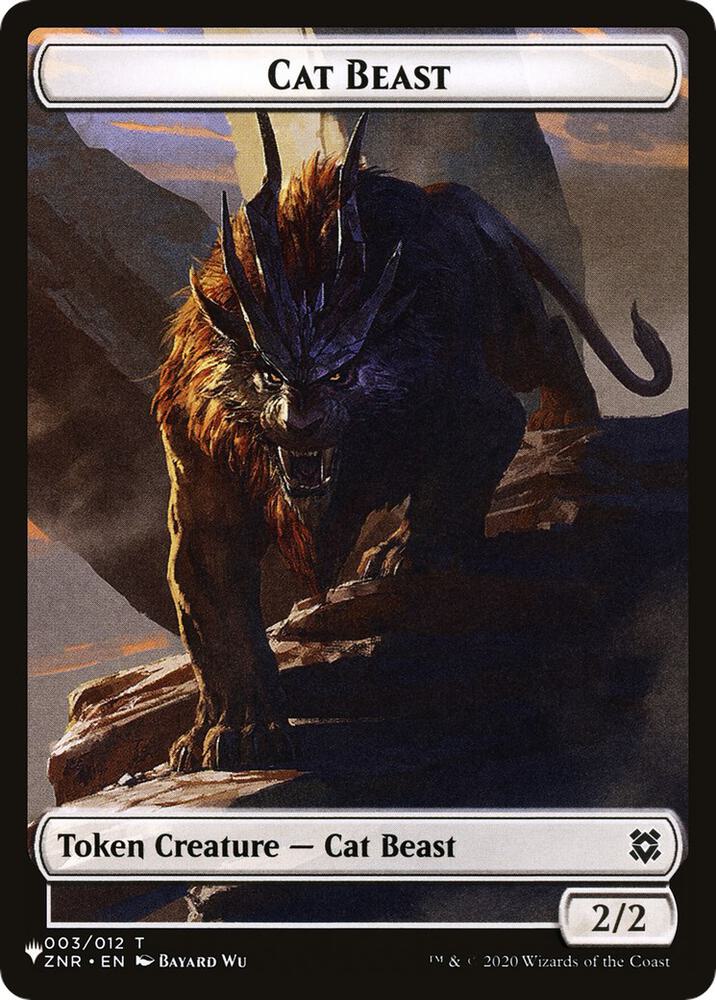 Cat Beast // Shapeshifter Double-Sided Token 3 // 2 card from The List Reprints