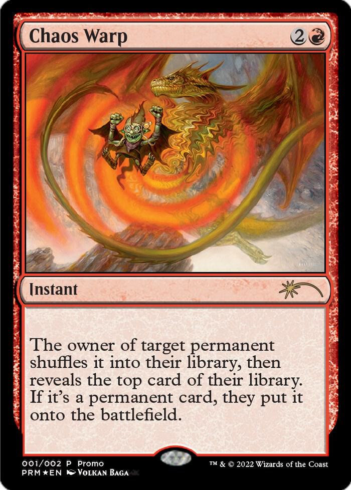 Chaos Warp 1 card from WPN & Gateway Promos
