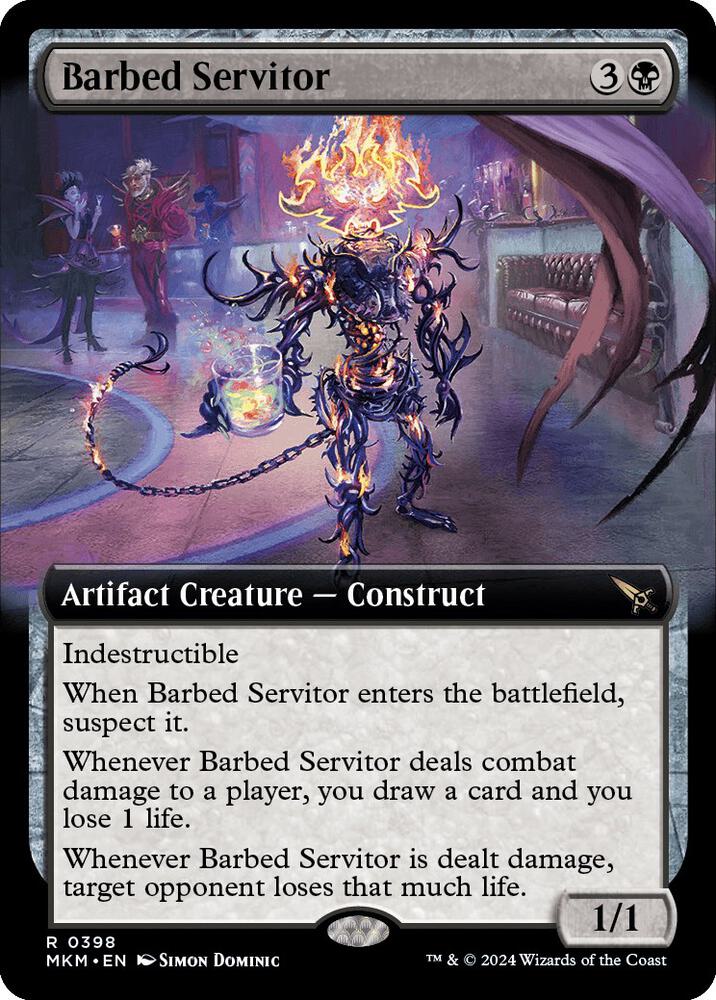 Barbed Servitor (Extended Art) 398 card from Murders at Karlov Manor