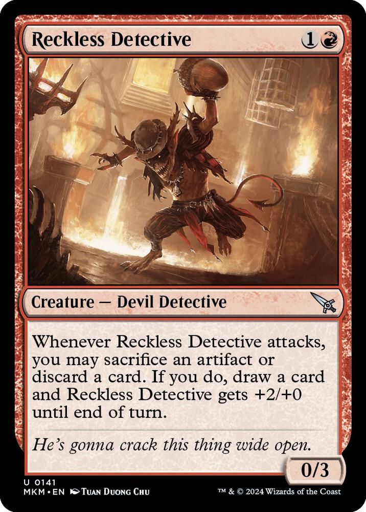 Reckless Detective 141 card from Murders at Karlov Manor