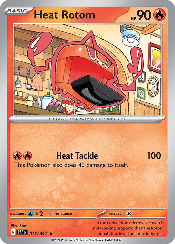 Heat Rotom 013/091 card from SV: Paldean Fates