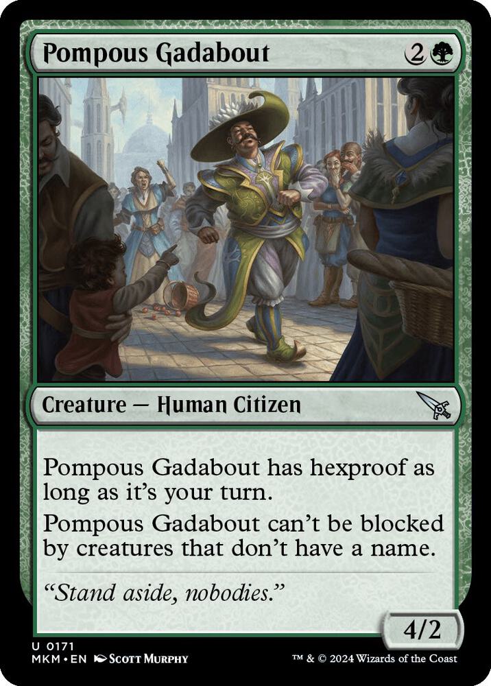 Pompous Gadabout 171 card from Murders at Karlov Manor