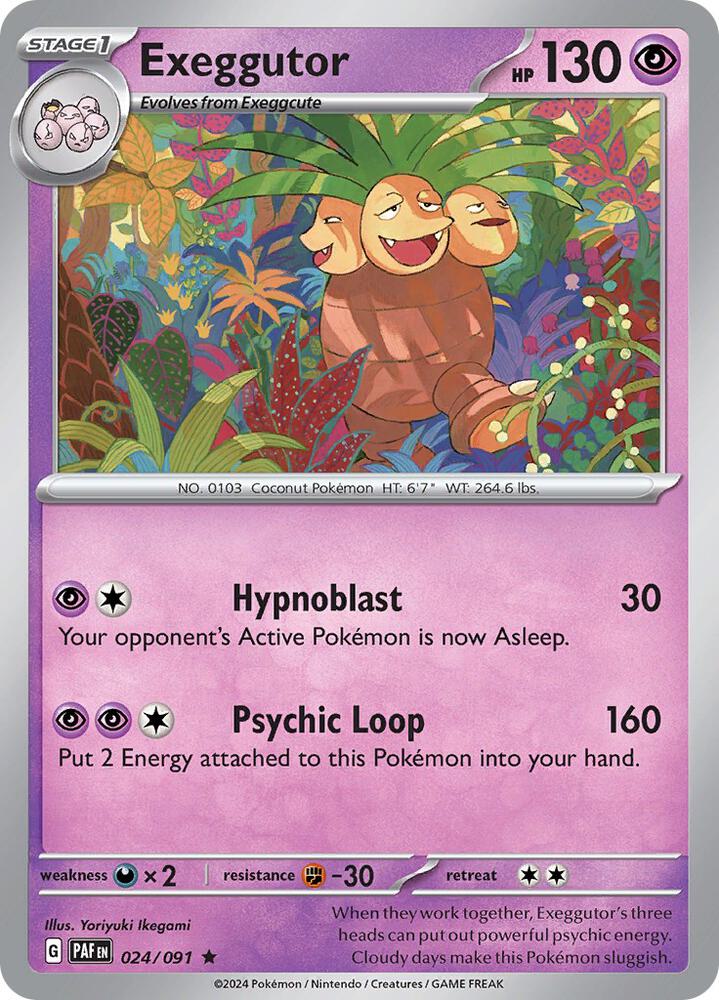 Exeggutor 024/091 card from SV: Paldean Fates