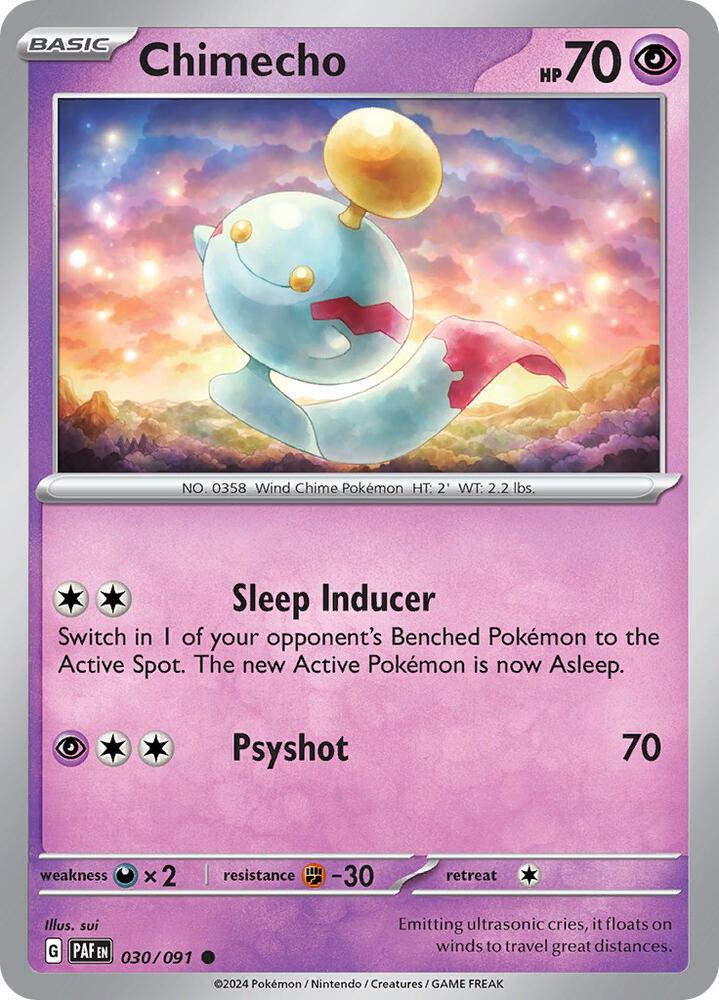 Chimecho 030/091 card from SV: Paldean Fates