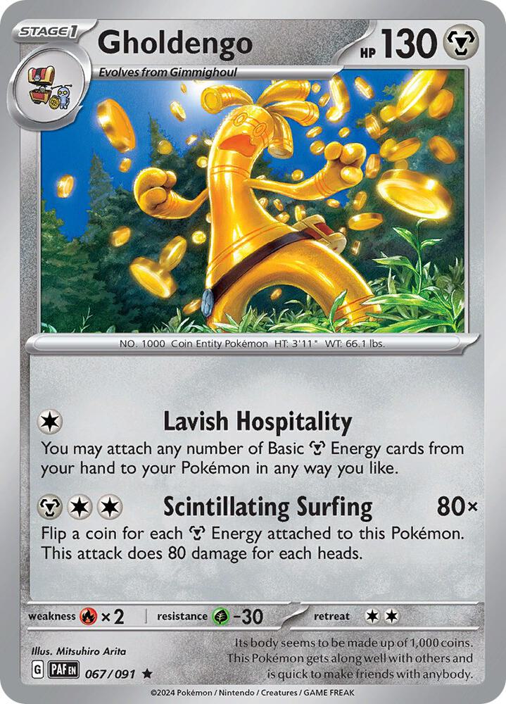 Gholdengo 067/091 card from SV: Paldean Fates