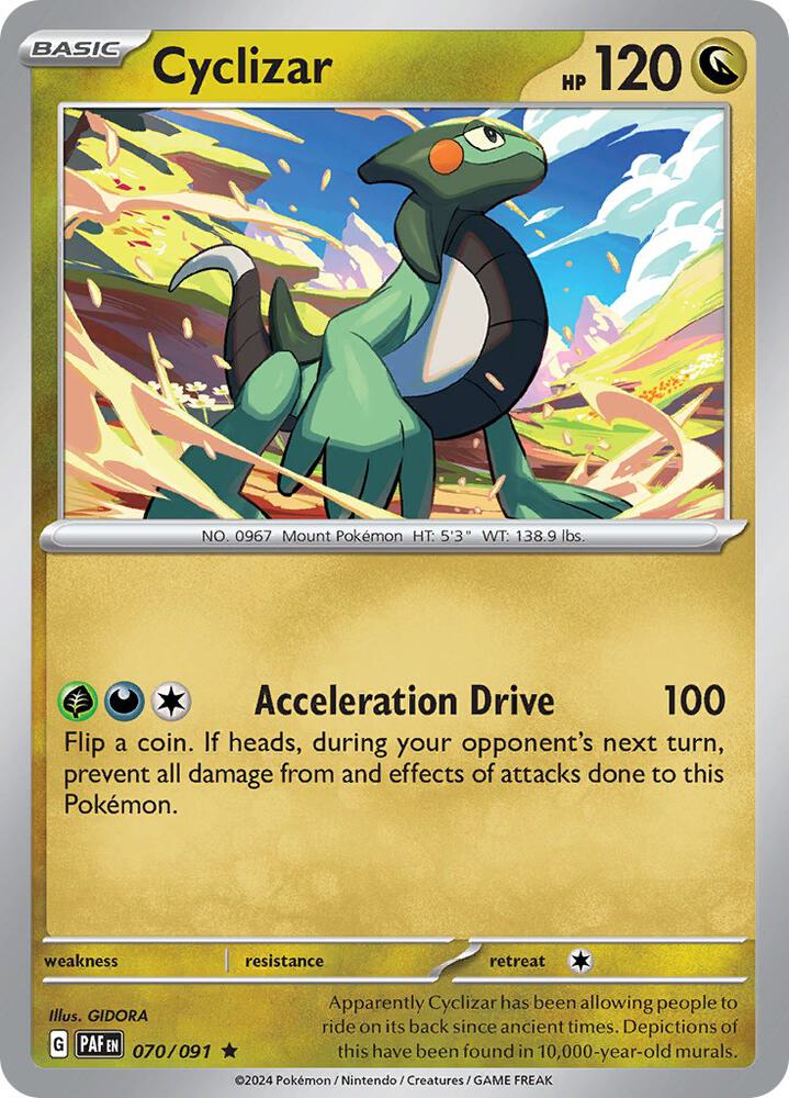 Cyclizar 070/091 card from SV: Paldean Fates