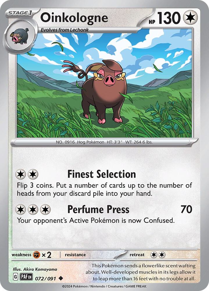 Oinkologne 072/091 card from SV: Paldean Fates