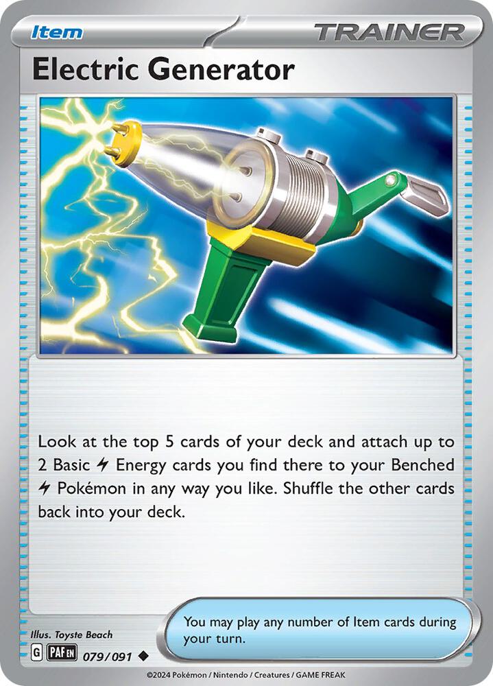 Electric Generator 079/091 card from SV: Paldean Fates