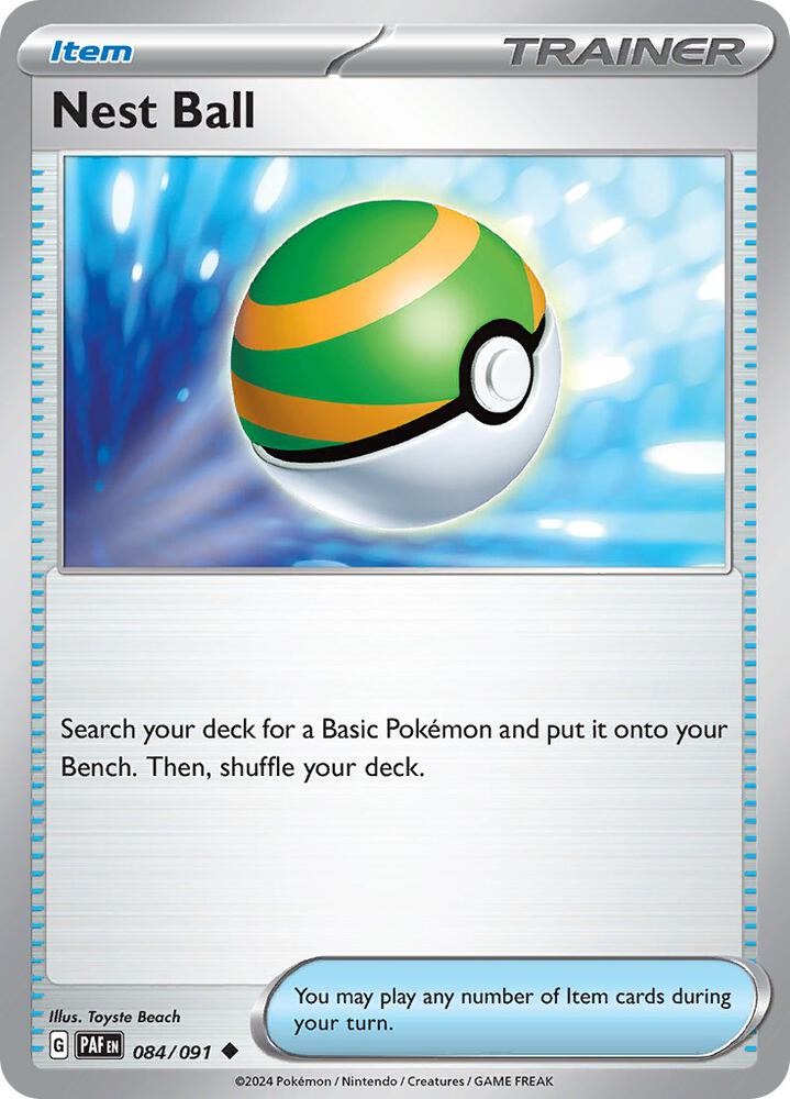 Nest Ball 084/091 card from SV: Paldean Fates