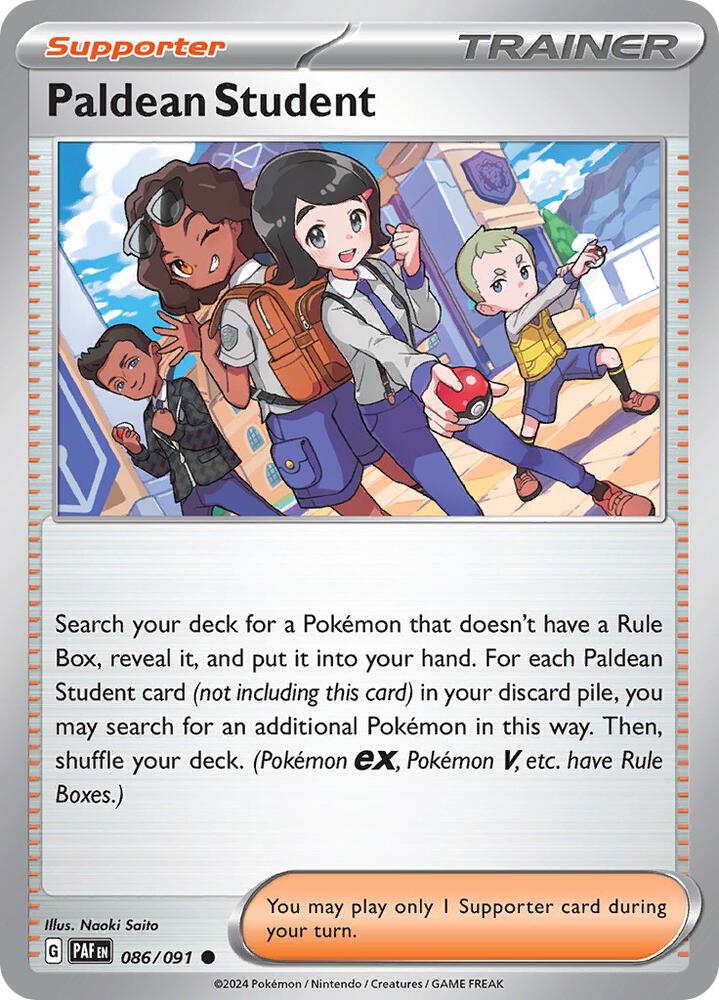 Paldean Student 086/091 card from SV: Paldean Fates