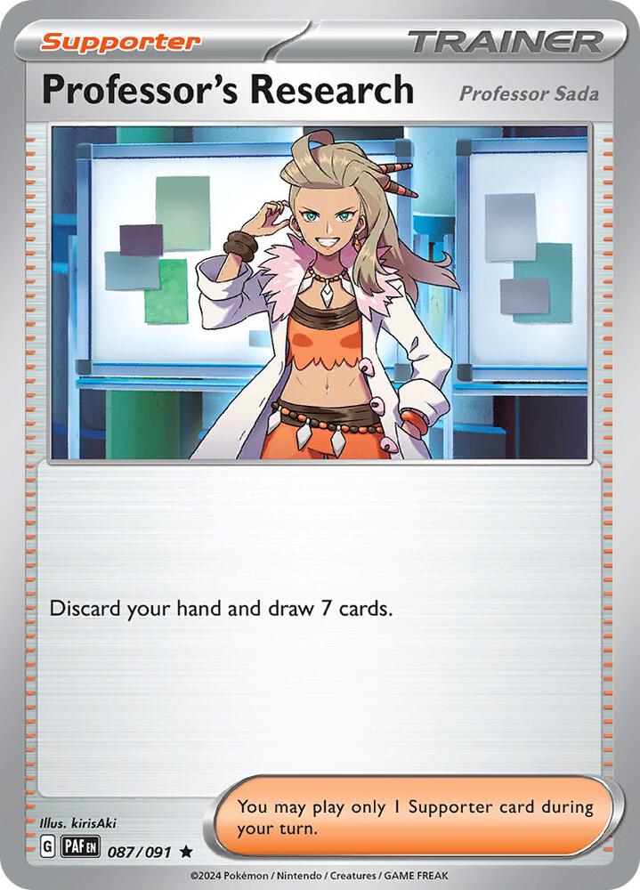Professor's Research 087/091 card from SV: Paldean Fates