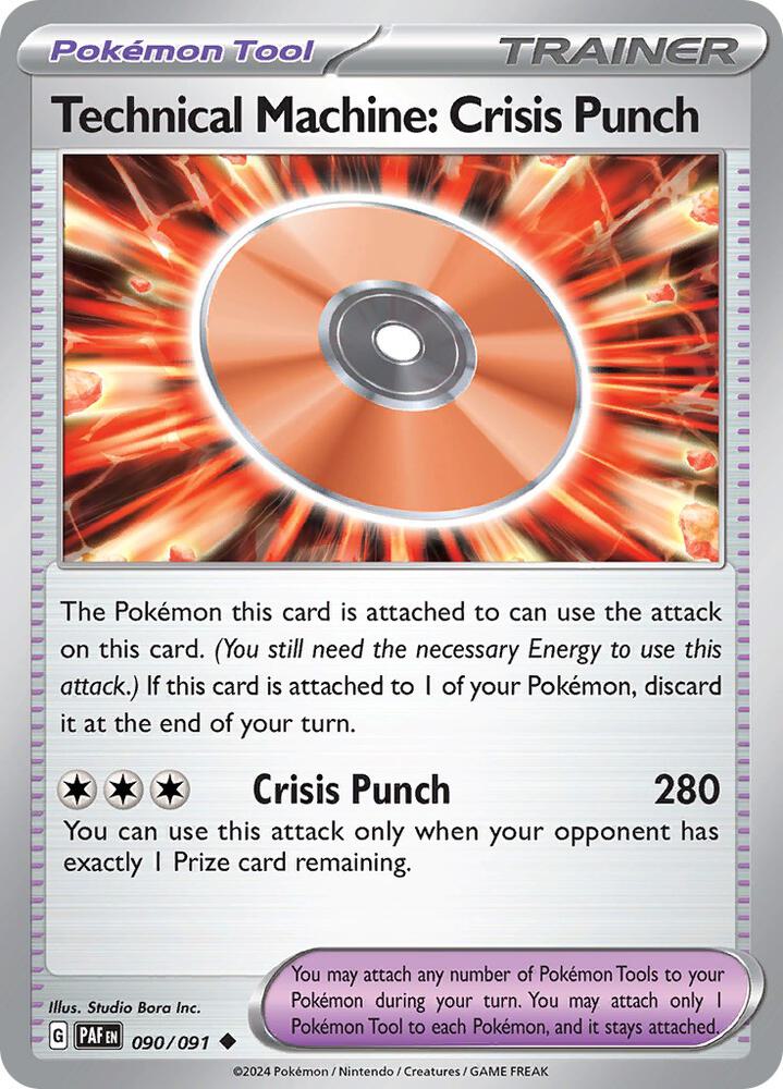 Technical Machine: Crisis Punch 090/091 card from SV: Paldean Fates