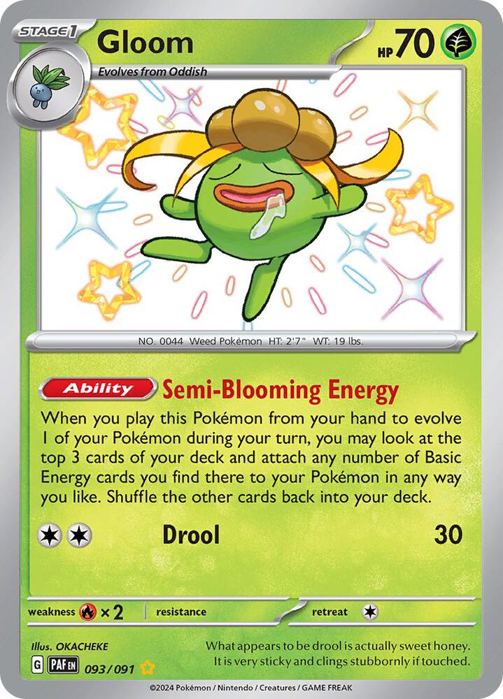 Gloom 093/091 card from SV: Paldean Fates