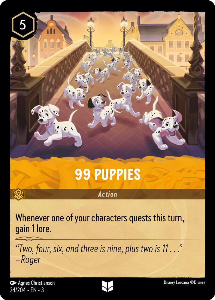 99 Puppies 24/204 card from Into the Inklands
