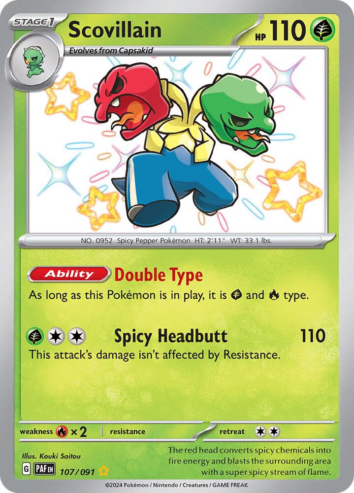 Scovillain 107/091 card from SV: Paldean Fates