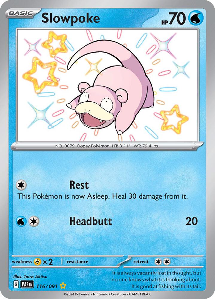 Slowpoke 116/091 card from SV: Paldean Fates