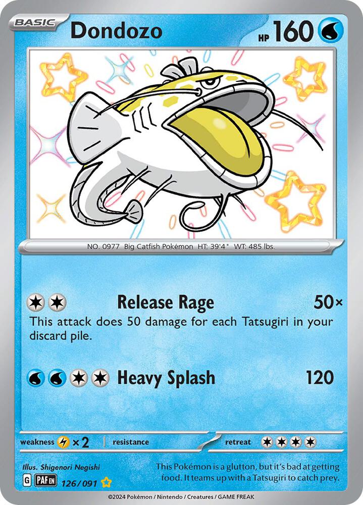 Dondozo 126/091 card from SV: Paldean Fates