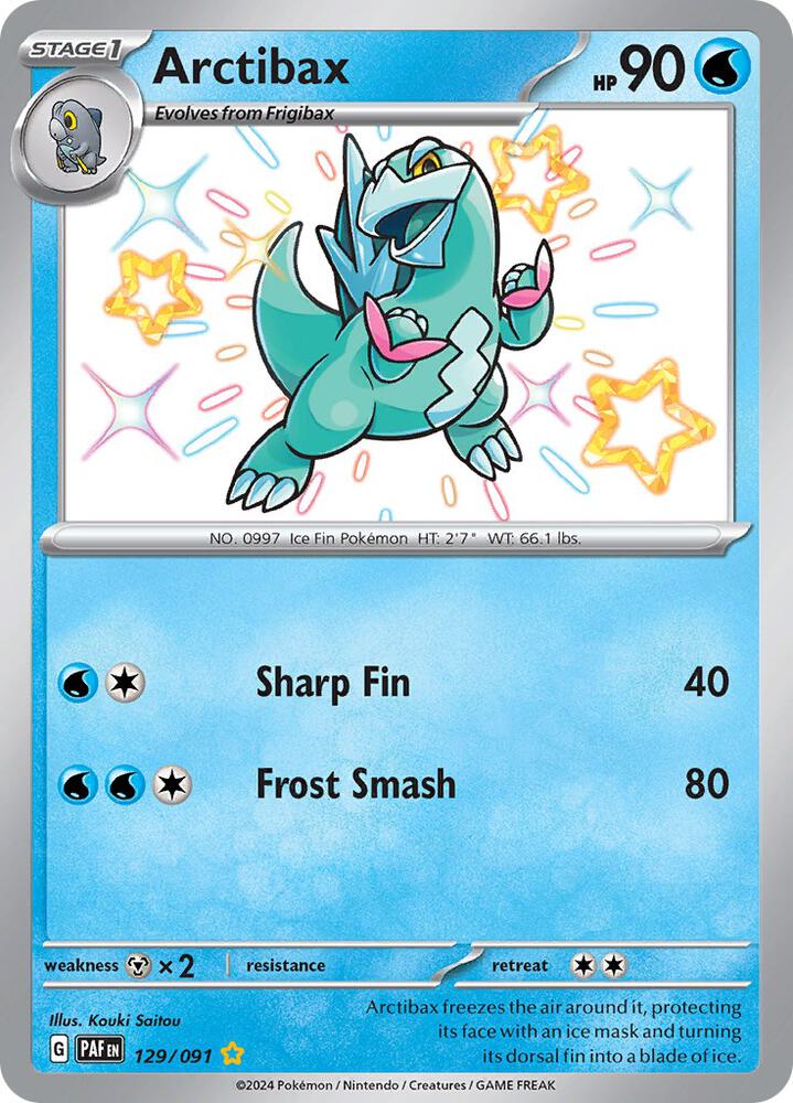 Arctibax 129/091 card from SV: Paldean Fates