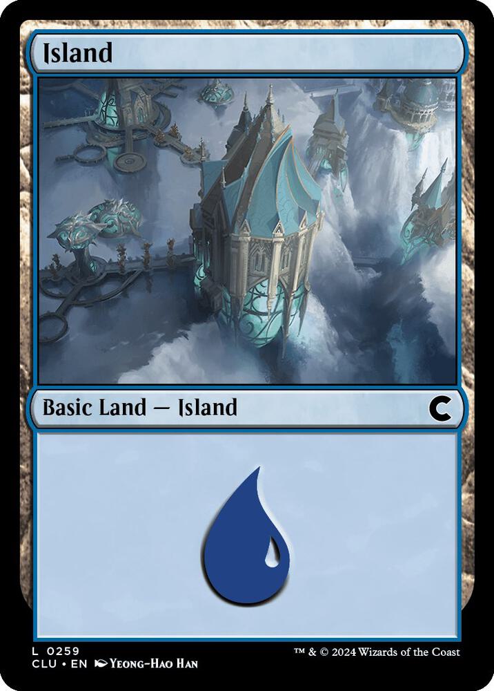 Island 259 card from Ravnica: Clue Edition