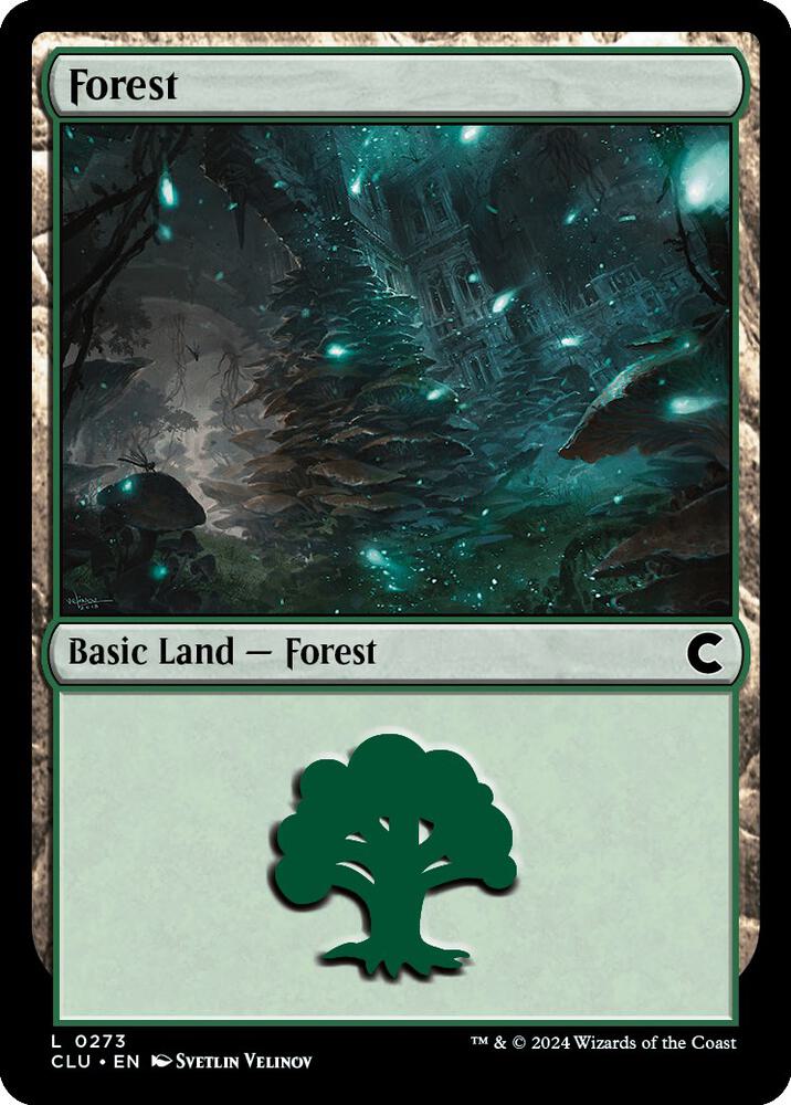 Forest 273 card from Ravnica: Clue Edition