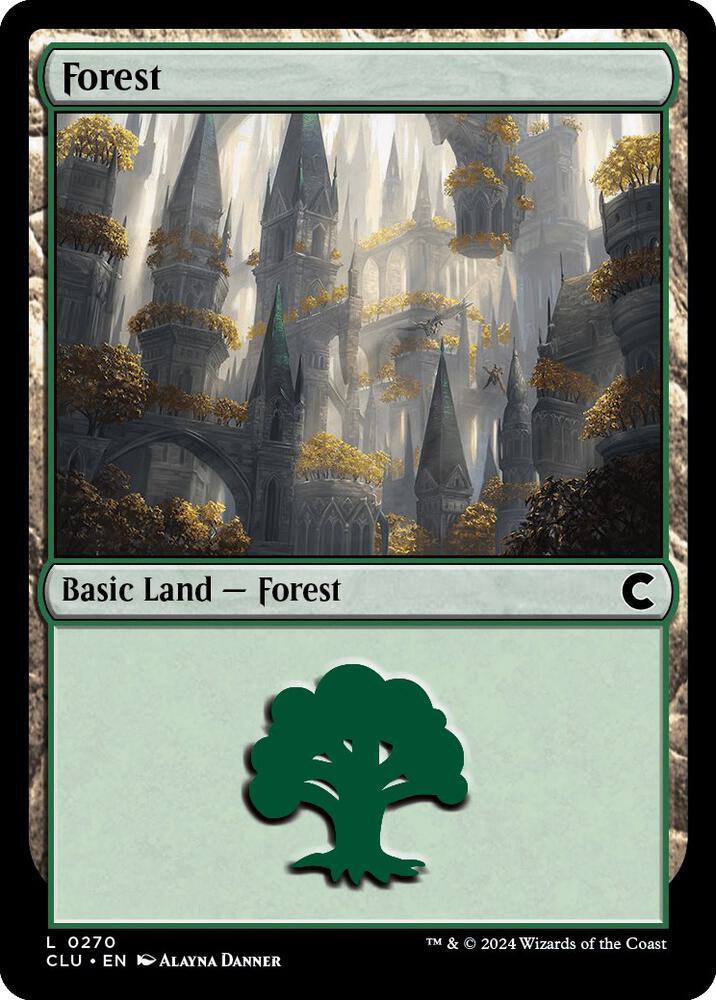 Forest 270 card from Ravnica: Clue Edition