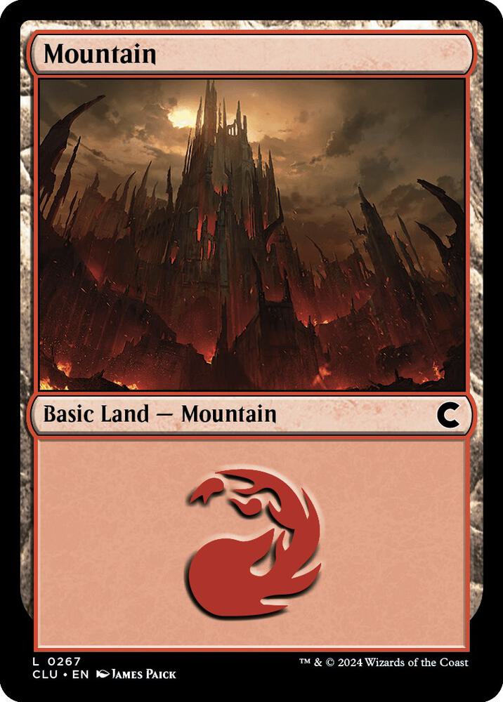 Mountain 267 card from Ravnica: Clue Edition