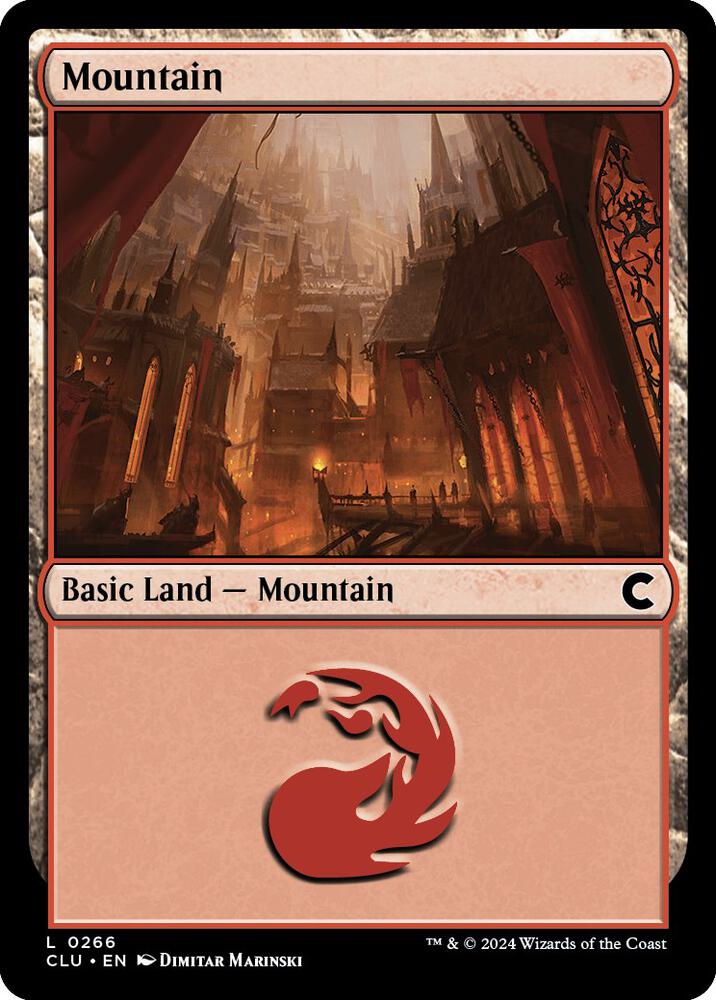 Mountain 266 card from Ravnica: Clue Edition