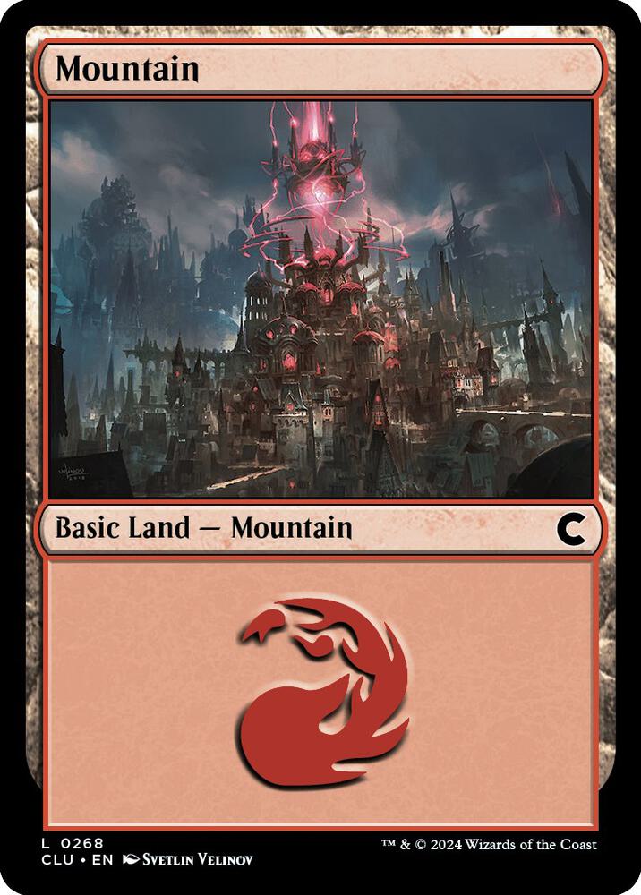 Mountain 268 card from Ravnica: Clue Edition