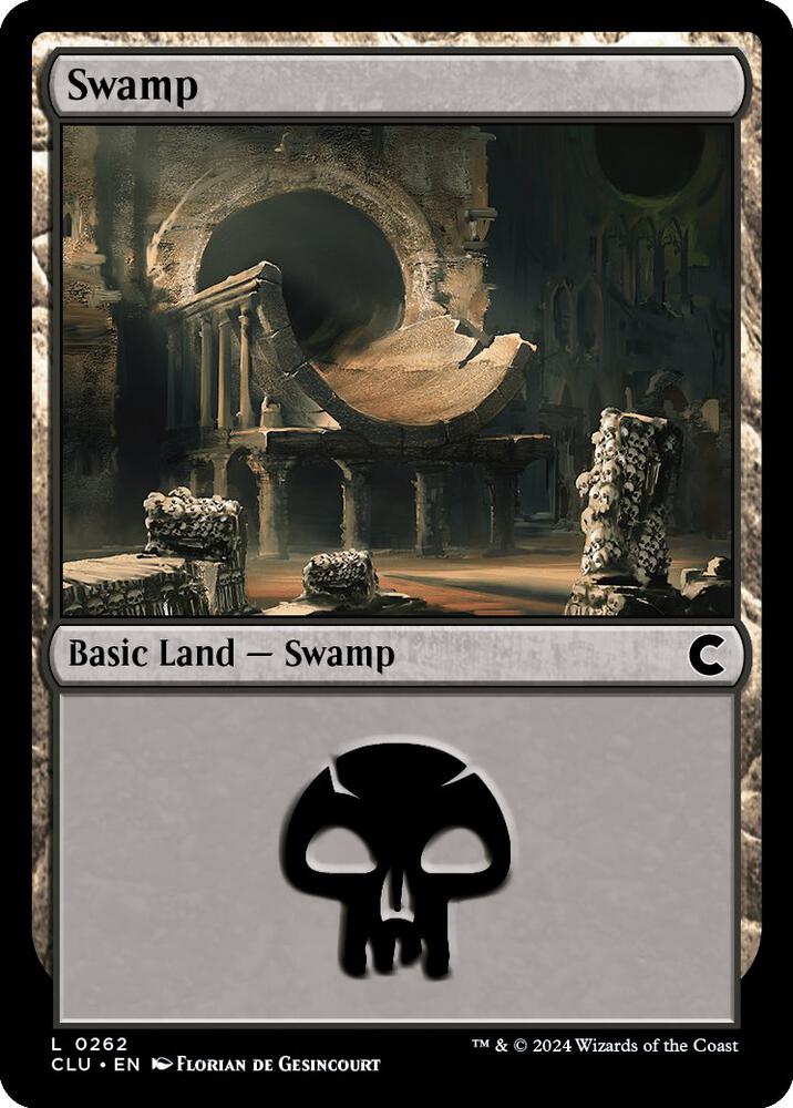 Swamp 262 card from Ravnica: Clue Edition