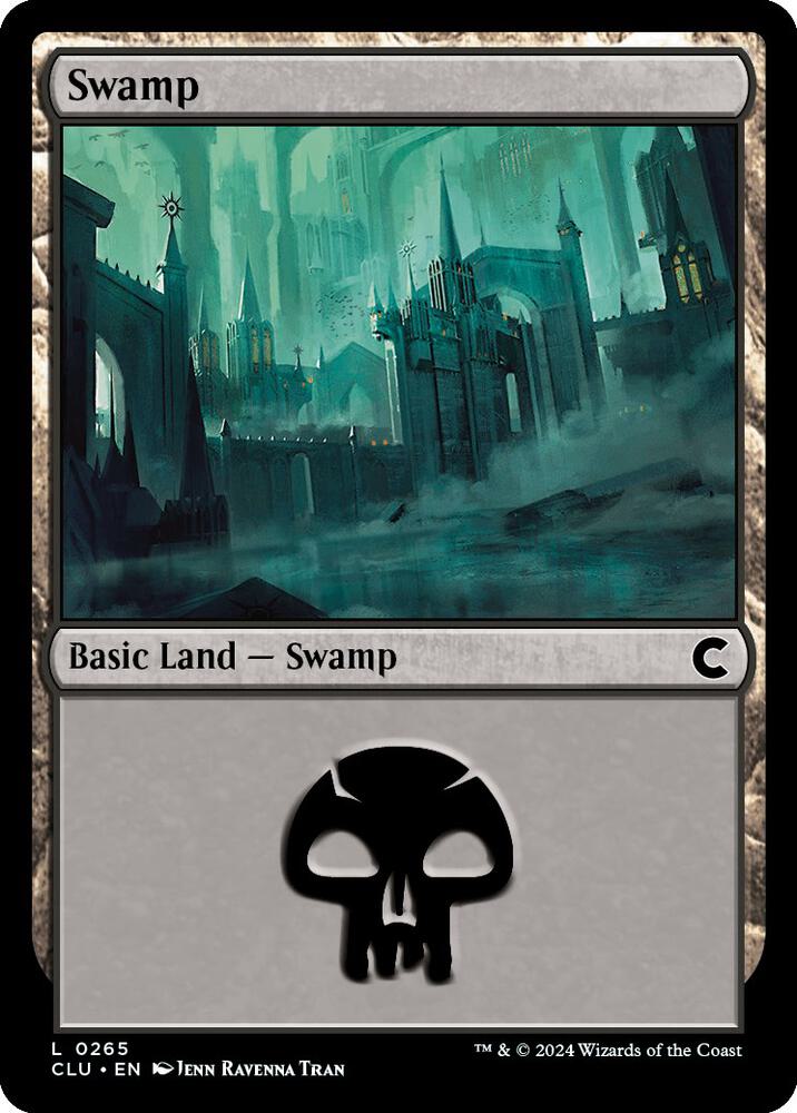 Swamp 265 card from Ravnica: Clue Edition