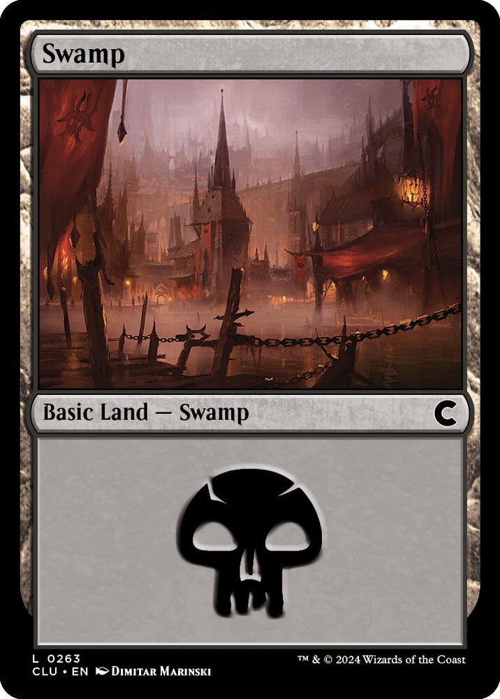Swamp 263 card from Ravnica: Clue Edition
