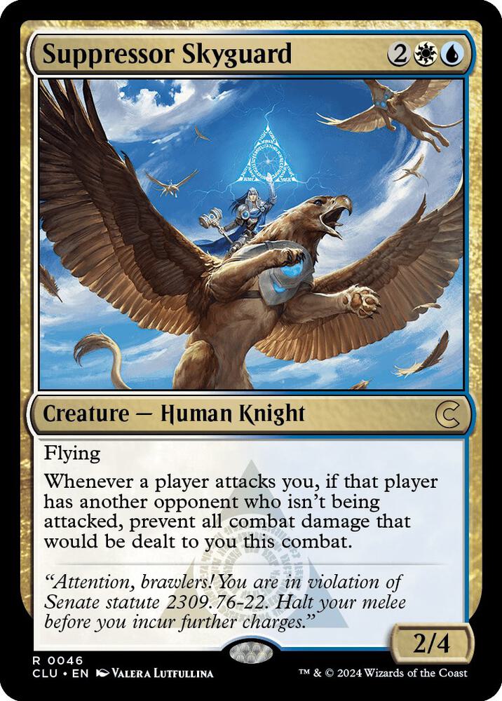 Suppressor Skyguard 46 card from Ravnica: Clue Edition