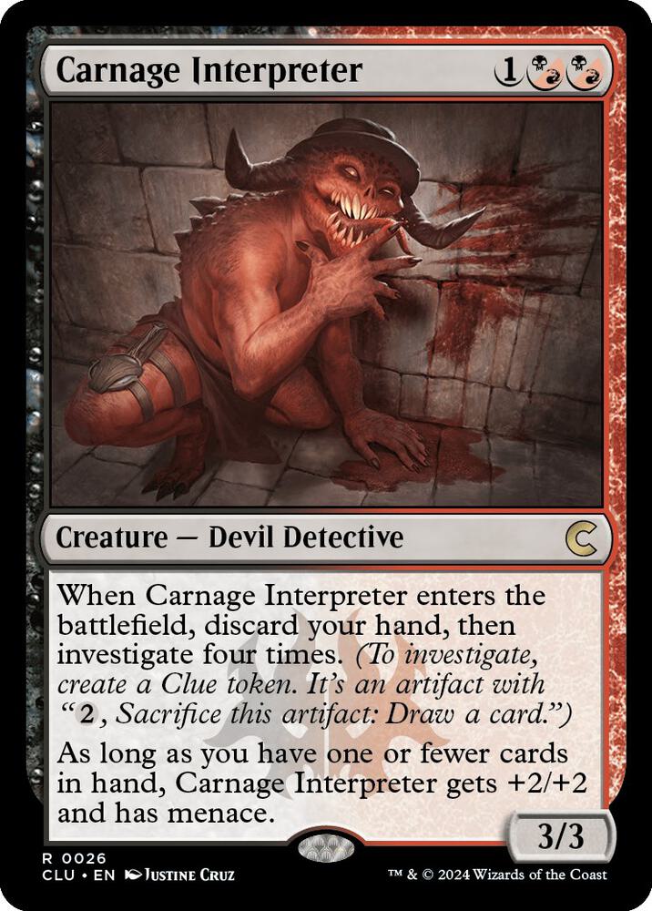 Carnage Interpreter 26 card from Ravnica: Clue Edition
