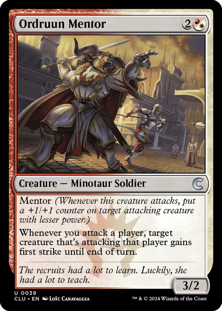 Ordruun Mentor 39 card from Ravnica: Clue Edition
