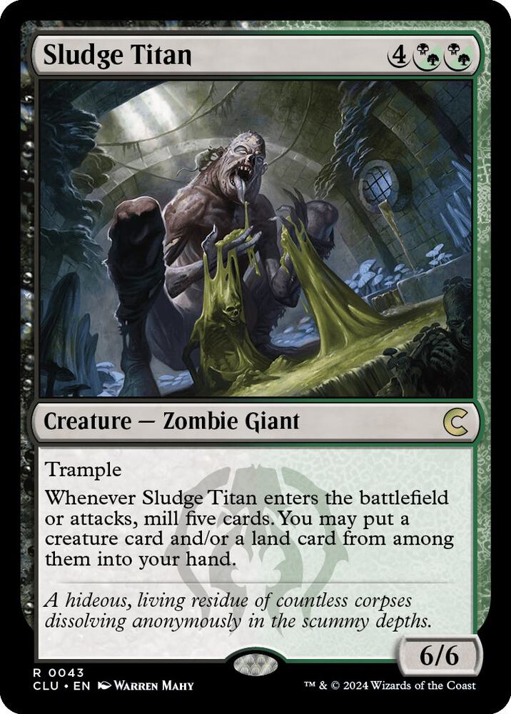Sludge Titan 43 card from Ravnica: Clue Edition
