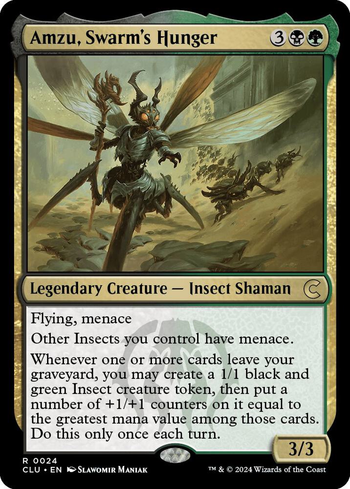 Amzu, Swarm's Hunger 24 card from Ravnica: Clue Edition