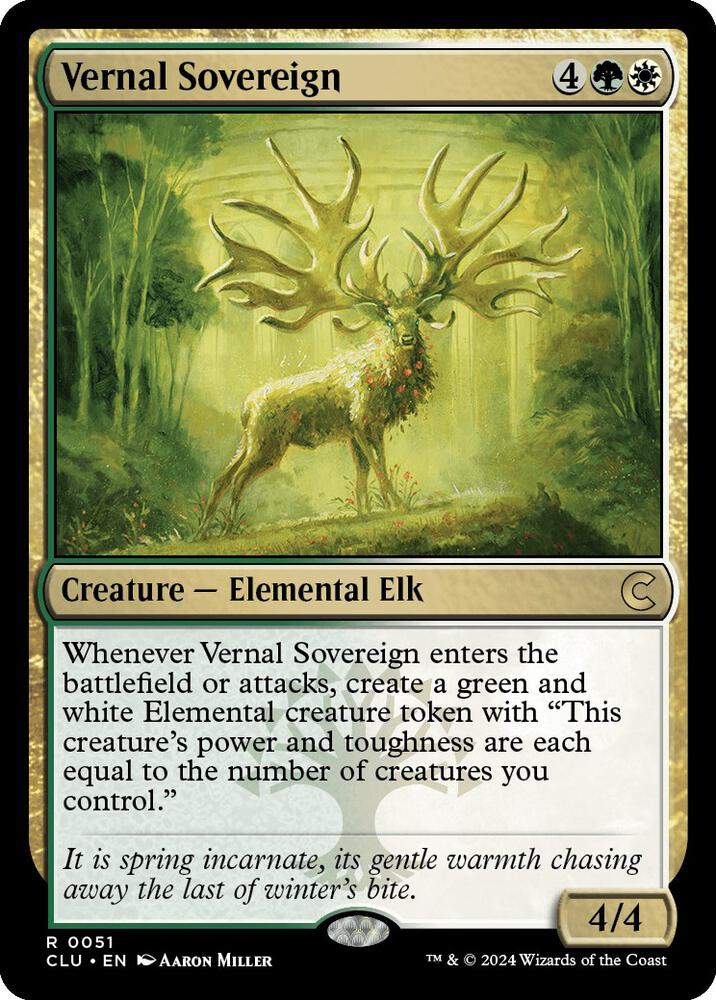 Vernal Sovereign 51 card from Ravnica: Clue Edition