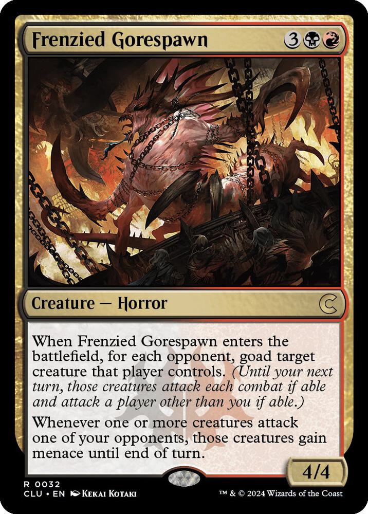 Frenzied Gorespawn 32 card from Ravnica: Clue Edition