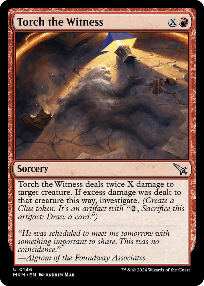 Torch the Witness (a) 146 card from Murders at Karlov Manor