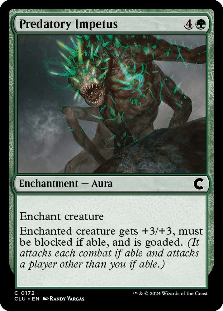 Predatory Impetus 172 card from Ravnica: Clue Edition