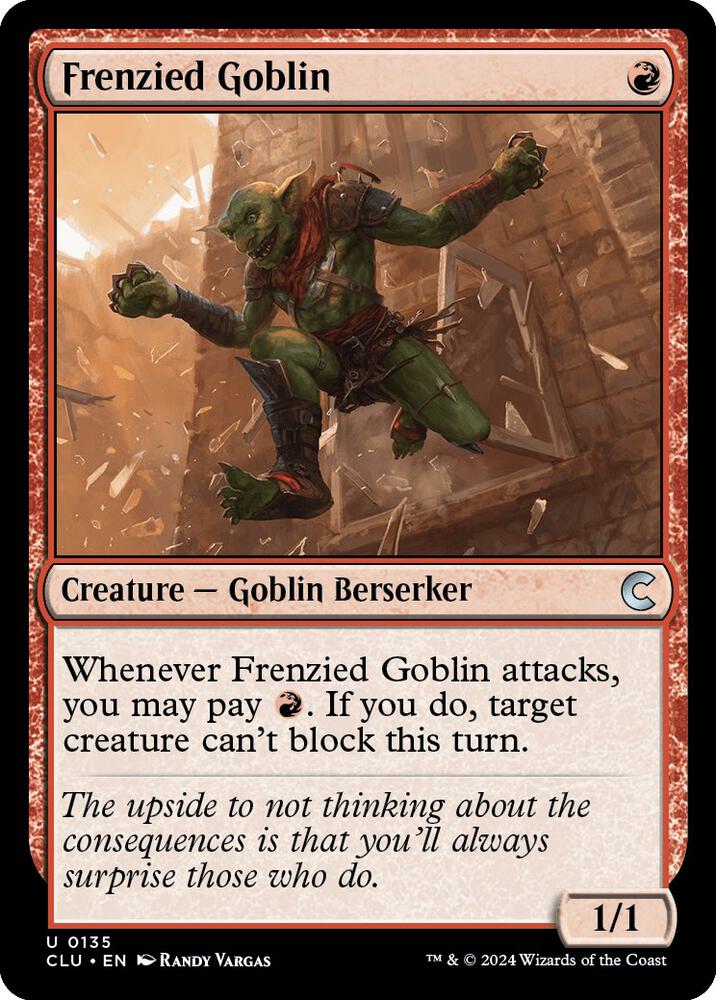 Frenzied Goblin 135 card from Ravnica: Clue Edition